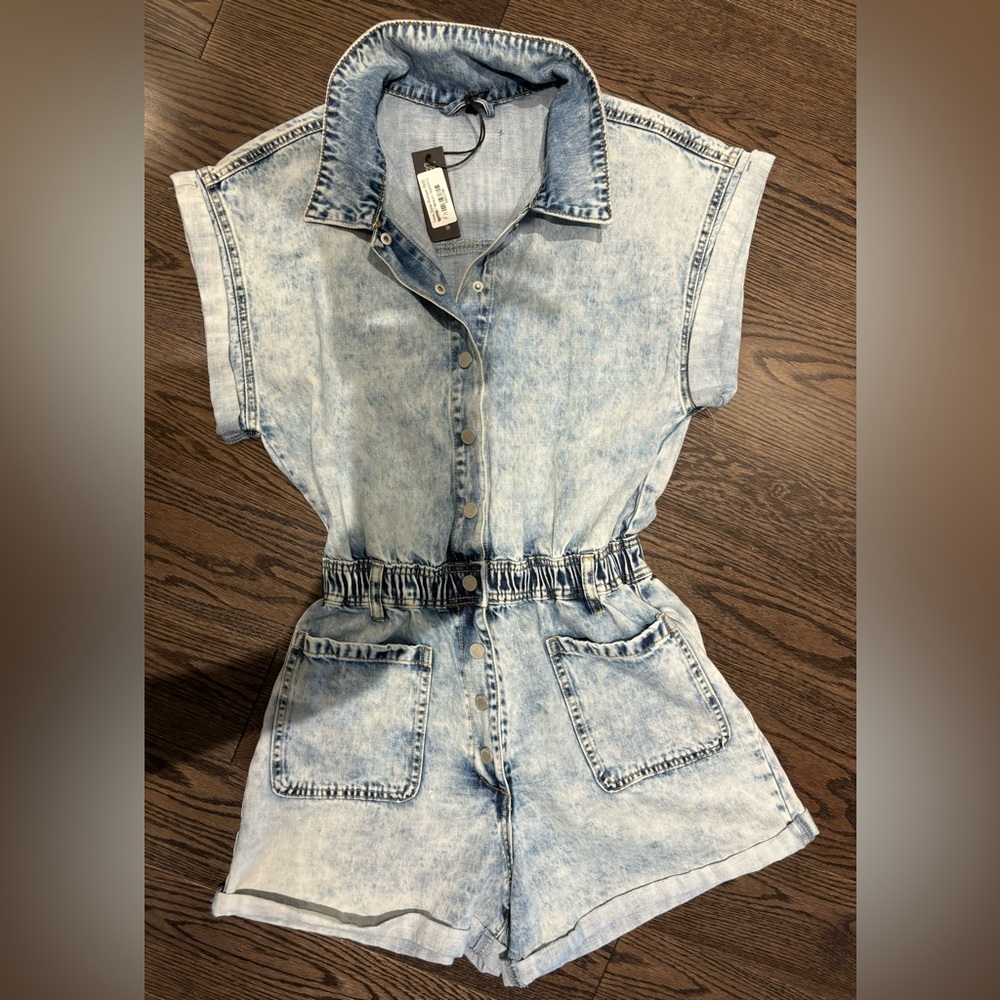 BlankNYC Denim Shorts Romper